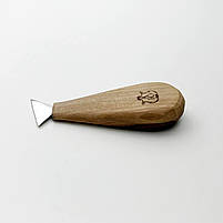 Ніж-флажок косий 30мм Адольф Юр'єв для геометричного різьблення по дереву, фото 2