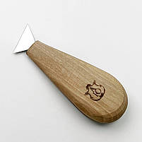 Ніж-флажок косий 30мм Адольф Юр'єв для геометричного різьблення по дереву, фото 5