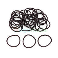 Резинка для волосся товста 4 мм, ТЕМНО-КОРИЧНЕВА, 5.5 см, 1 шт