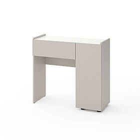 Трюмо Metkas Home B029R  900х350х820 ЛДСП Кашемір і Білий Сніг