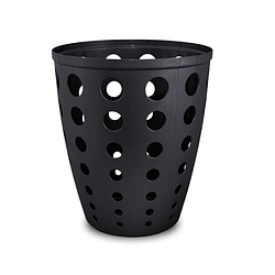 Корзина для сміття офісна пластикова чорного кольору