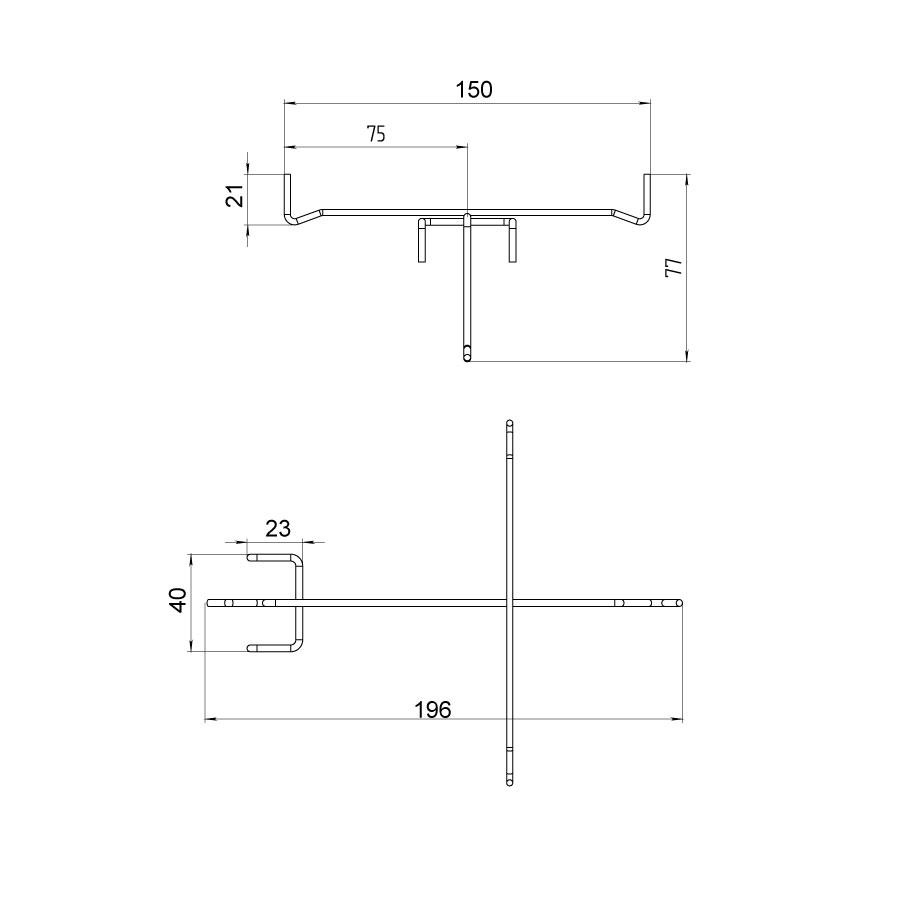 Гачок на сітку під окуляри (КР-4), білий