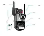 IP-камера відеоспостереження бездротова WiFi подвійна Smart P11 ICSEE 3MP+3MP вулична Jw, фото 7