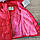 Куртка дитяча єврозима з капюшоном МЕТЕЛИКІ для дівчинки 2-4 роки, червоного кольору, фото 2