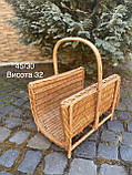 Кошик для дров на ніжках в натуральному кольорі, фото 2