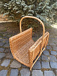 Кошик для дров на ніжках в натуральному кольорі, фото 4