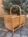 Кошик для дров на ніжках в натуральному кольорі, фото 6
