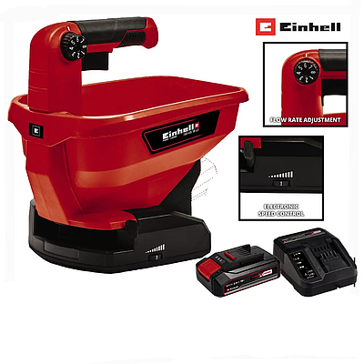 Розкидач універсальний Einhell GE-US 18 Li-Solo зарядний пристрій і акумулятор 18V 2,5 Ah