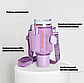Чохол-сумка для термокухля Stanley Quencher 1,18 л (40 oz) з ремінцем і кишенями KT7001805 малинового кольору PeremogaUA, фото 8