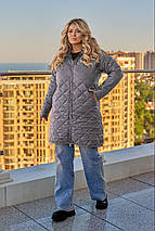 Демісезонна жіноча куртка великого розміру Розміри: 48-50, 52-54, 56-58, 60-62, 64-66, фото 3