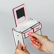 "Оптимальний" набір лялькових меблів NestWood для Барбі 19 од, рожево-м'ятний, фото 6