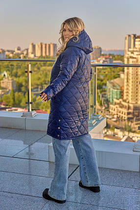 Демісезонна жіноча куртка великого розміру Розміри: 48-50, 52-54, 56-58, 60-62, 64-66, фото 3