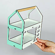 "Оптимальний" набір лялькових меблів NestWood для Барбі 19 од, рожево-м'ятний, фото 7