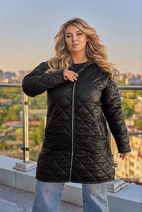 Демісезонна жіноча куртка великого розміру Розміри: 48-50, 52-54, 56-58, 60-62, 64-66, фото 1