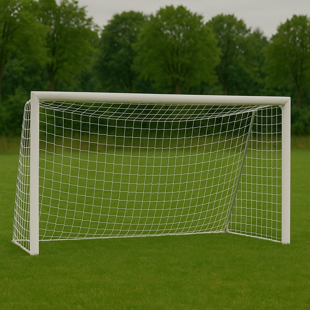 Сітка тренерувальна футбольна вузлова «Ексклюзив 1,5» довжина 5 м, біла (комплект з 2 шт.)