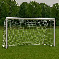 Сітка тренерувальна футбольна вузлова «Ексклюзив 1,5» довжина 5 м, біла (комплект з 2 шт.)