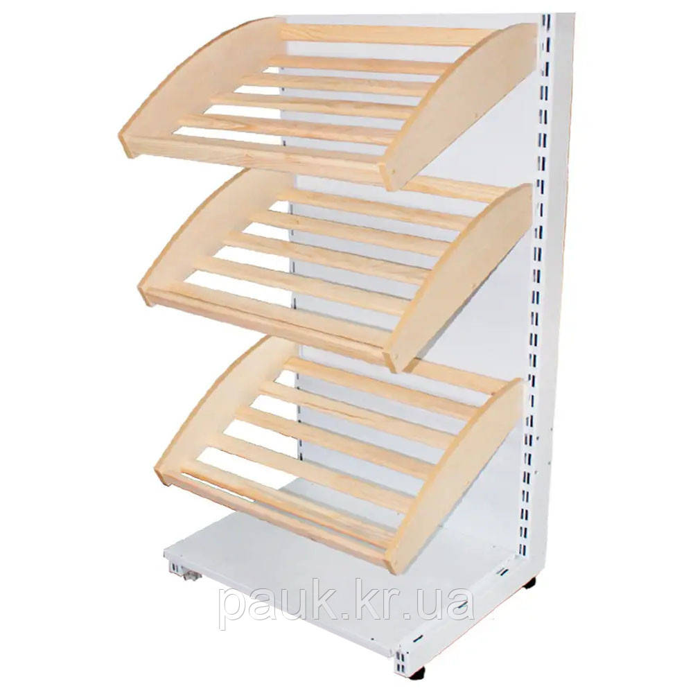 Металевий хлібний стелаж 1450*750 мм ТИП 14, хлібний стелаж Рістел, стелаж в магазин для хлібних виробів, фото 1