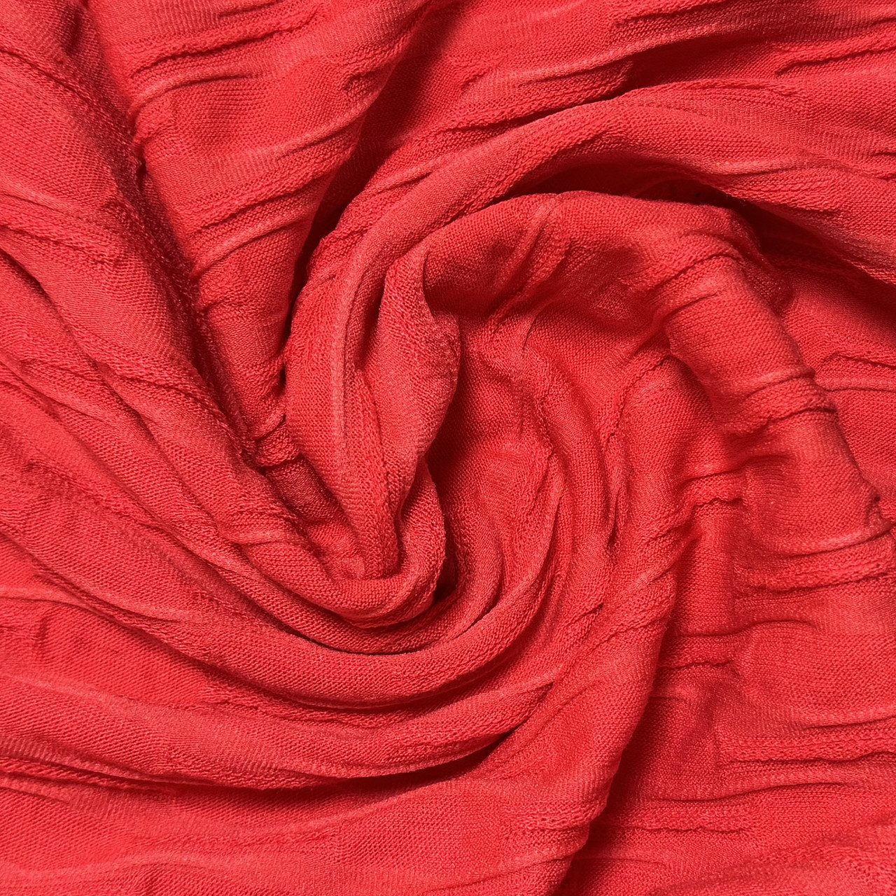 Трикотаж «Хвиля», коралово-червоний, фото 1