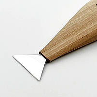 Ніж-флажок нарізний 35мм Адольф Юр'єв для геометричного різьблення по дереву, фото 7