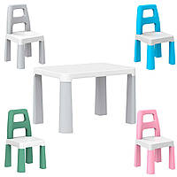 Комплект дитячий: стіл із двома стільцями, пластик