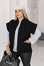 Жіноча жилетка барашек на флісі великого розміру батал Україна Розміри: 50-52, 54-56, 58-60, 62-64, фото 3