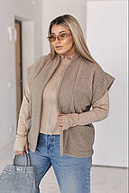 Жіноча жилетка барашек на флісі великого розміру батал Україна Розміри: 50-52, 54-56, 58-60, 62-64, фото 4