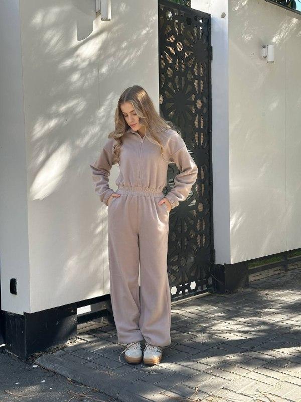 Жіночий комбінезон; Кольори: чорний, молоко , шоколад , беж ; Розмір: 42-44, 44-46 ;, фото 1