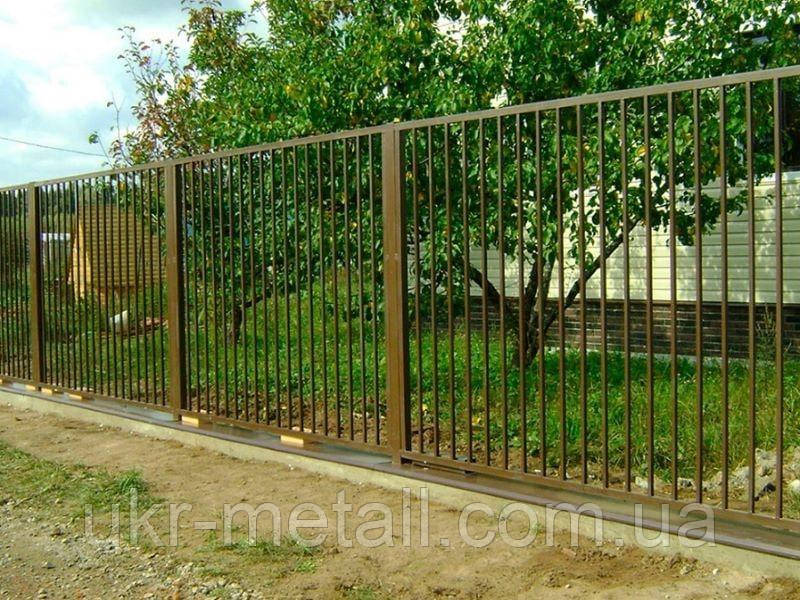 Металевий паркан для приватного будинку, фото 1