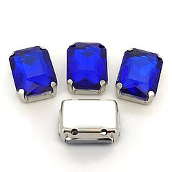 Стрази у цапах пришивні Прямокутник 6х8 мм 10 шт. Електрик