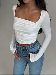 Жіночий топ ;Кольори: чорний, блакитний,  білий , сірий,  барбі ; Розмір: 42-44, 44-46  ;