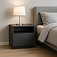 Тумба приліжкова для спальні з відкритою полицею і шухлядою Брайт  40 см × 37,6 см × 40 см ЛДСП телескопічні направляючі, фото 2