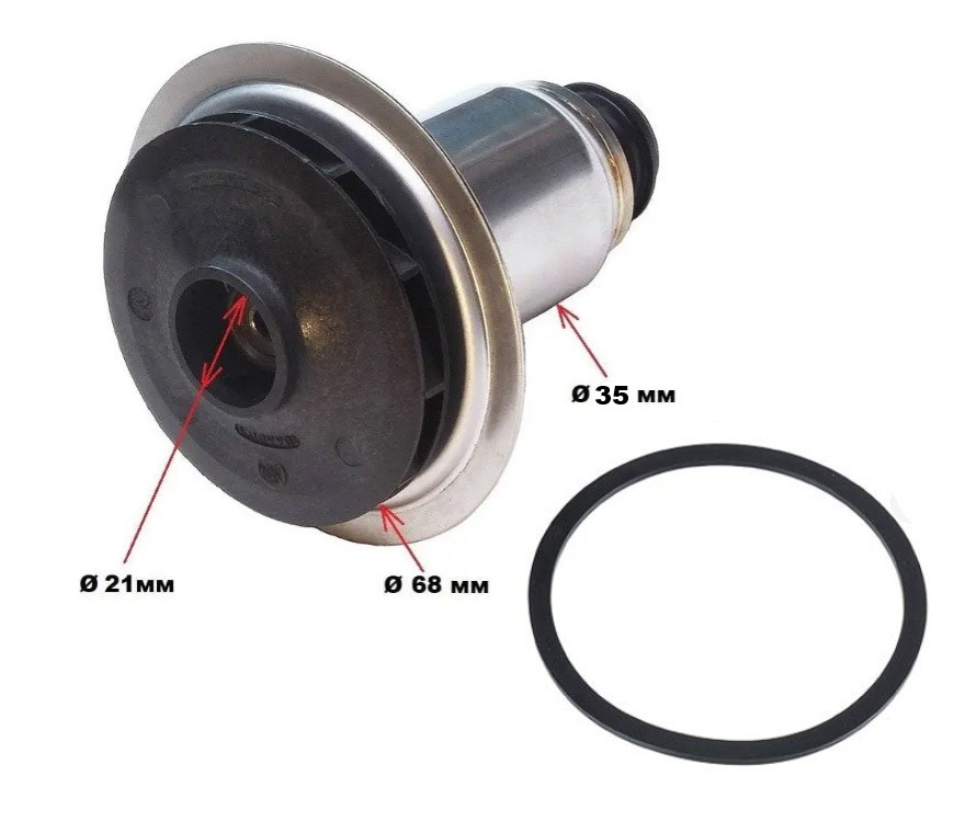 Якір (ротор) циркуляційного насоса Wilo Ø21/Ø35 (внутр. 21 мм, склянка 35 мм) для котлів Viessmann, фото 1