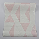 Шпалери вінілові на флізеліні 0.53 × 10.05 м Marburg 81969, білі з рожевим — для спальні, дитячої, вітальні, фото 5