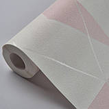 Шпалери вінілові на флізеліні 0.53 × 10.05 м Marburg 81969, білі з рожевим — для спальні, дитячої, вітальні, фото 4