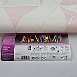 Шпалери вінілові на флізеліні 0.53 × 10.05 м Marburg 81969, білі з рожевим — для спальні, дитячої, вітальні, фото 6