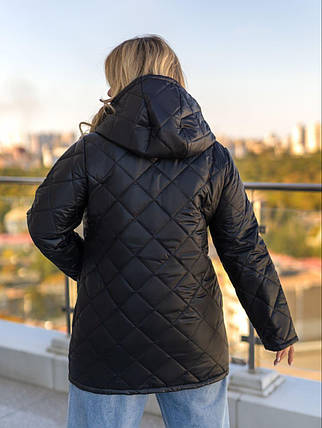 Демісезонна жіноча куртка великого розміру Розміри: 54-56, 58-60, 62-64, фото 2