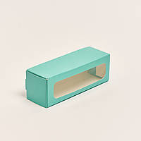 Коробка для макарон з віконцем 170*55*55 БІРЮЗА