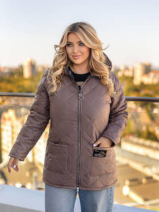 Демісезонна жіноча куртка великого розміру Розміри: 54-56, 58-60, 62-64, фото 1