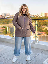 Демісезонна жіноча куртка великого розміру Розміри: 54-56, 58-60, 62-64, фото 3