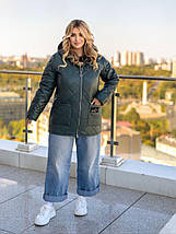 Демісезонна жіноча куртка великого розміру Розміри: 54-56, 58-60, 62-64, фото 3