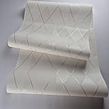 Шпалери вінілові на флізеліні 0.53 × 10.05 м Marburg 81970, молочні — для спальні, вітальні, коридору, фото 3