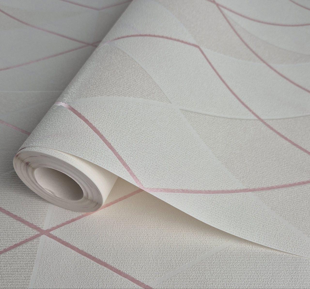 Шпалери вінілові на флізеліні 0.53 × 10.05 м Marburg 81970, молочні — для спальні, вітальні, коридору, фото 1