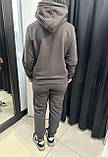 Жіночий спортивний костюм на блискавці з капюшоном коричневий Туреччина, фото 2