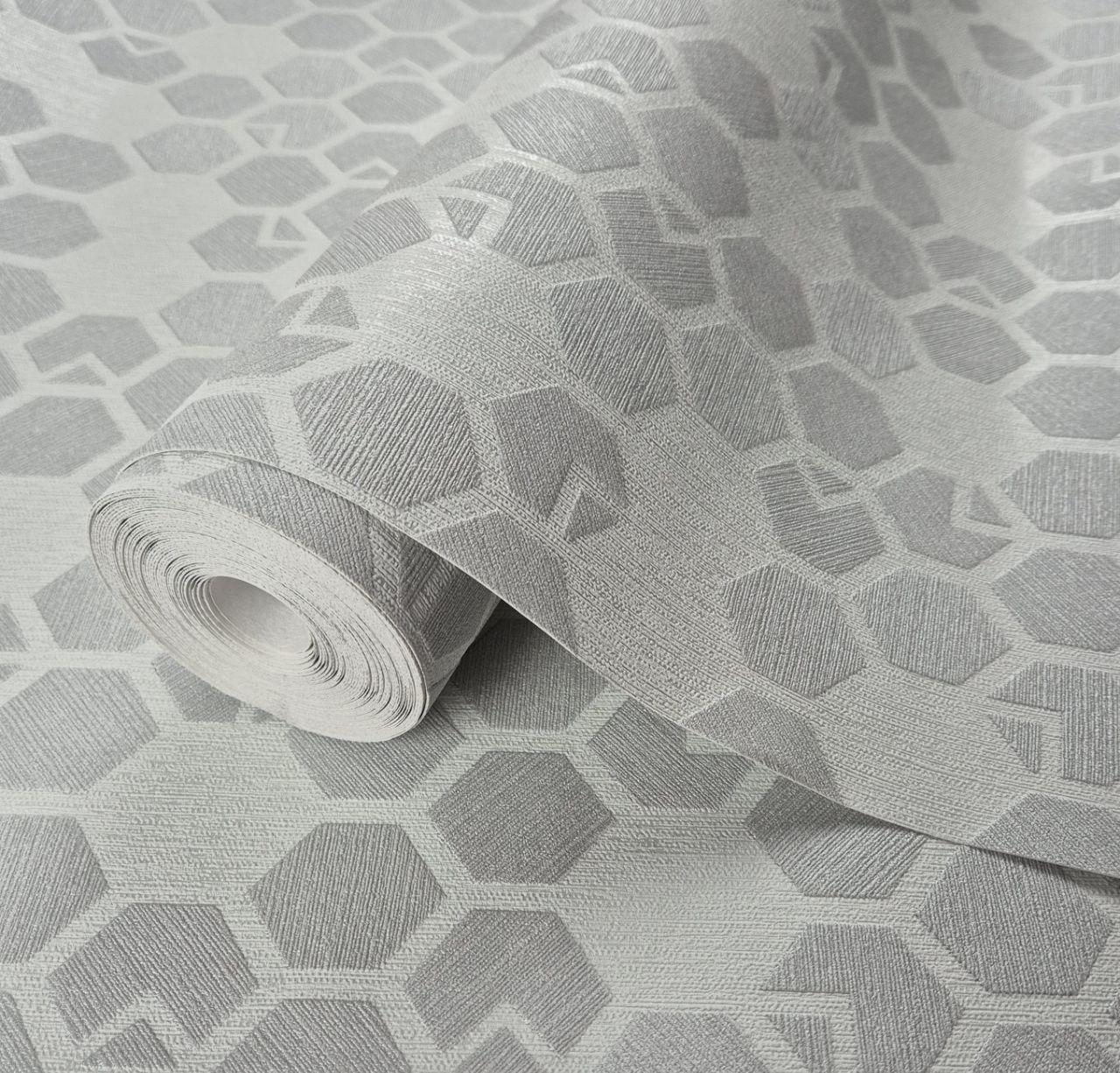 Шпалери вінілові на флізеліні 0.53 × 10.05 м Marburg 81943, сіро-оливкові — для спальні, вітальні, кабінету, фото 1