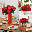 Штучні квіти для декору пеларгонії виготовлені з поліестеру стійкі до зносу та перепадів температур, фото 8