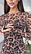 Жіноче плаття міні ; Кольори - принт лео ; Розмір: 42-46 (one size) ;, фото 3