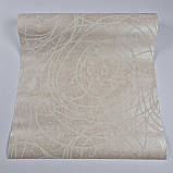 Шпалери вінілові на флізеліні 0.53 × 10.05 м Marburg 59104, бежеві — для спальні, вітальні, коридору, фото 2