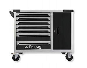Металевий візок шафа для інструментів із 7 ящиками ENPRAG XT-008 на колесах Сіро-чорна