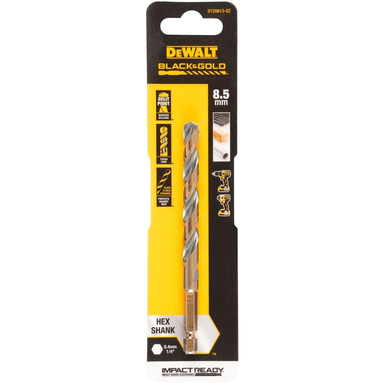 Свердло по металу EXTREME IMPACT Black & Gold DeWALT DT20613, фото 1