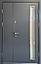 Вхідні двері ЛЮКС 1200 Метал+МДФ вулиця сірий RAL7024 + склопакет + терморозрив  Redfort серія Преміум, фото 2